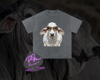 Camiseta oversized de algodão com lavagem de neve