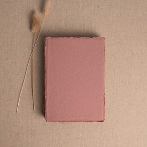 Papier fait main - Rose | Feuille de papier Deckle Edge| Papier chiffon chiffon de coton | Feuille écologique recyclée pour faire-part de mariage