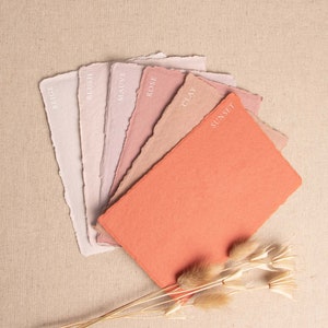 Handmade Paper Envelope In Clay Terracotta Deckle Edge Envelope Rag Cotton Paper Recycled Eco Envelope For Wedding Invitations image 3