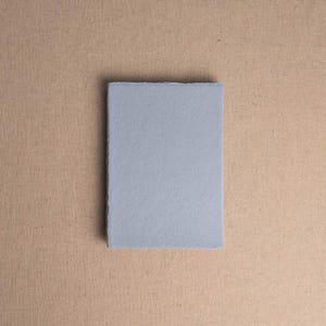 Handmade Paper In Dusky Blue | Deckle Edge Paper Sheet| Rag Cotton Paper | Recycled Eco Sheet For Wedding Invitations