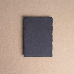 Handmade Paper In Dark Blue | Deckle Edge Paper Sheet| Rag Cotton Paper | Recycled Eco Sheet For Wedding Invitations