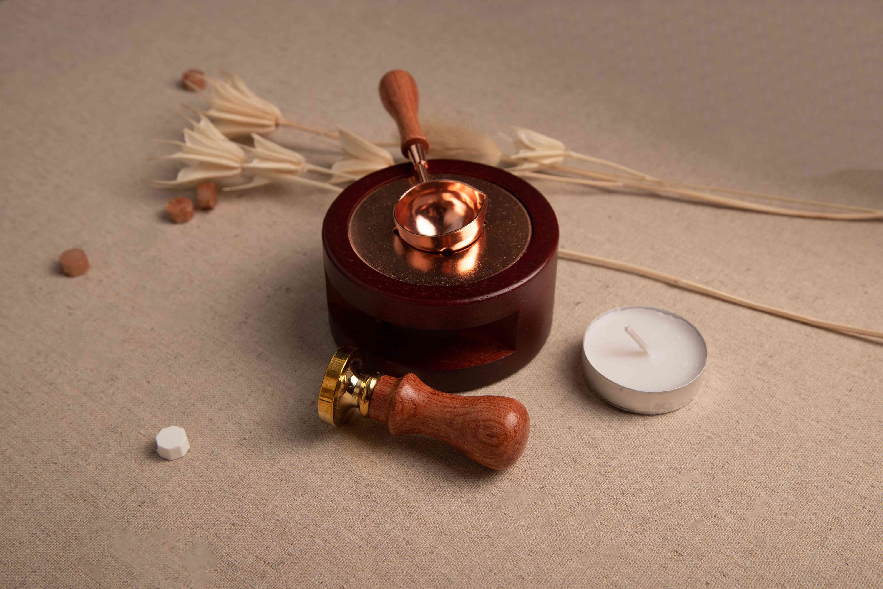 Deluxe Wax Melting Pot With Spoon and Spirit Burner 