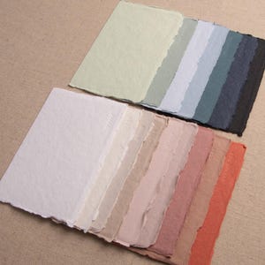 Paquete de muestra de papel hecho a mano