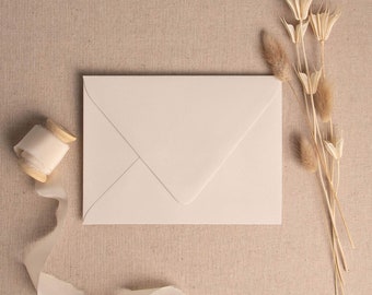 A6 Luxury Envelopes | Light Beige Mist Colour | Premium Thick 175gsm Cardstock Wedding Envelopes