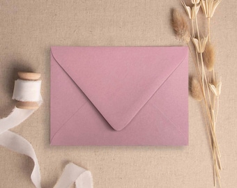 5x7 Luxury Rose Pink Envelopes | Deep Flap Envelopes | Pink Wedding Invitation, Luxury Stationery