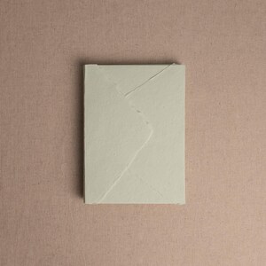 Handmade Paper Envelope In Mint Green | Deckle Edge Envelope | Rag Cotton Paper | Recycled Eco Envelope For Wedding Invitations