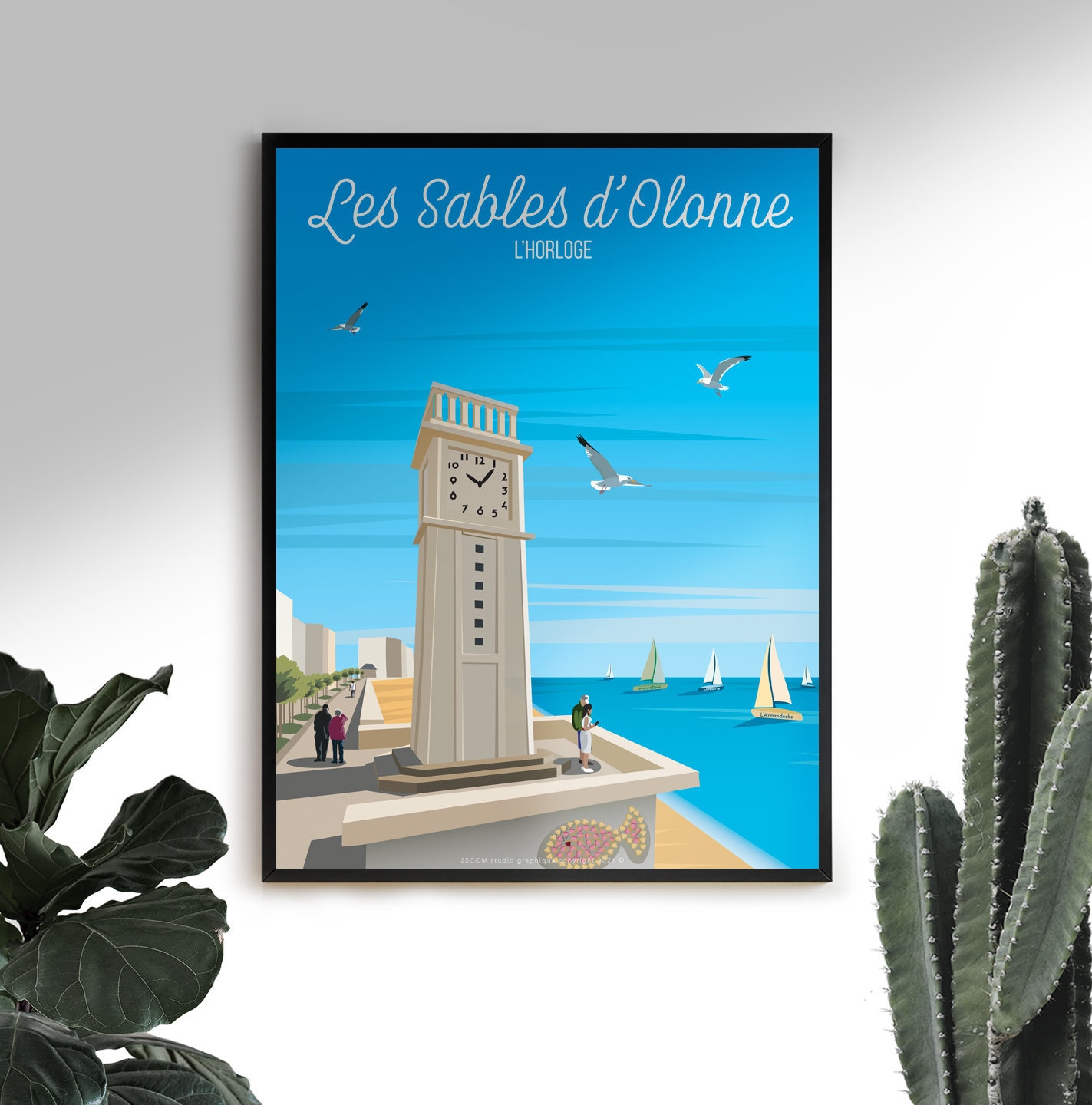 Affiche Les Sables d'olonne - L'horloge