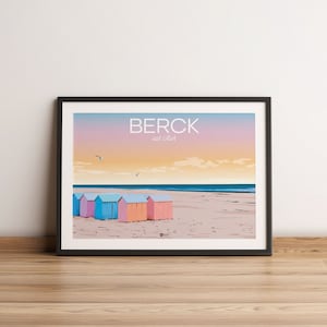 Poster Berck sur mer - Strandhütte