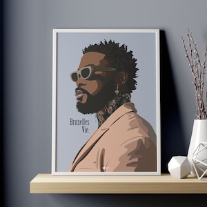 Cartel Damso - Vida en Bruselas