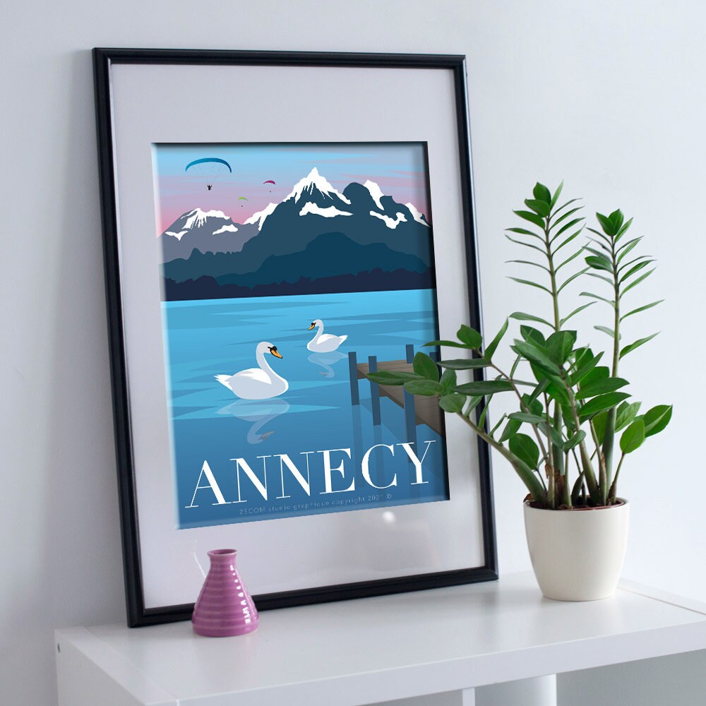 Affiche - Illustration Annecy Le Lac