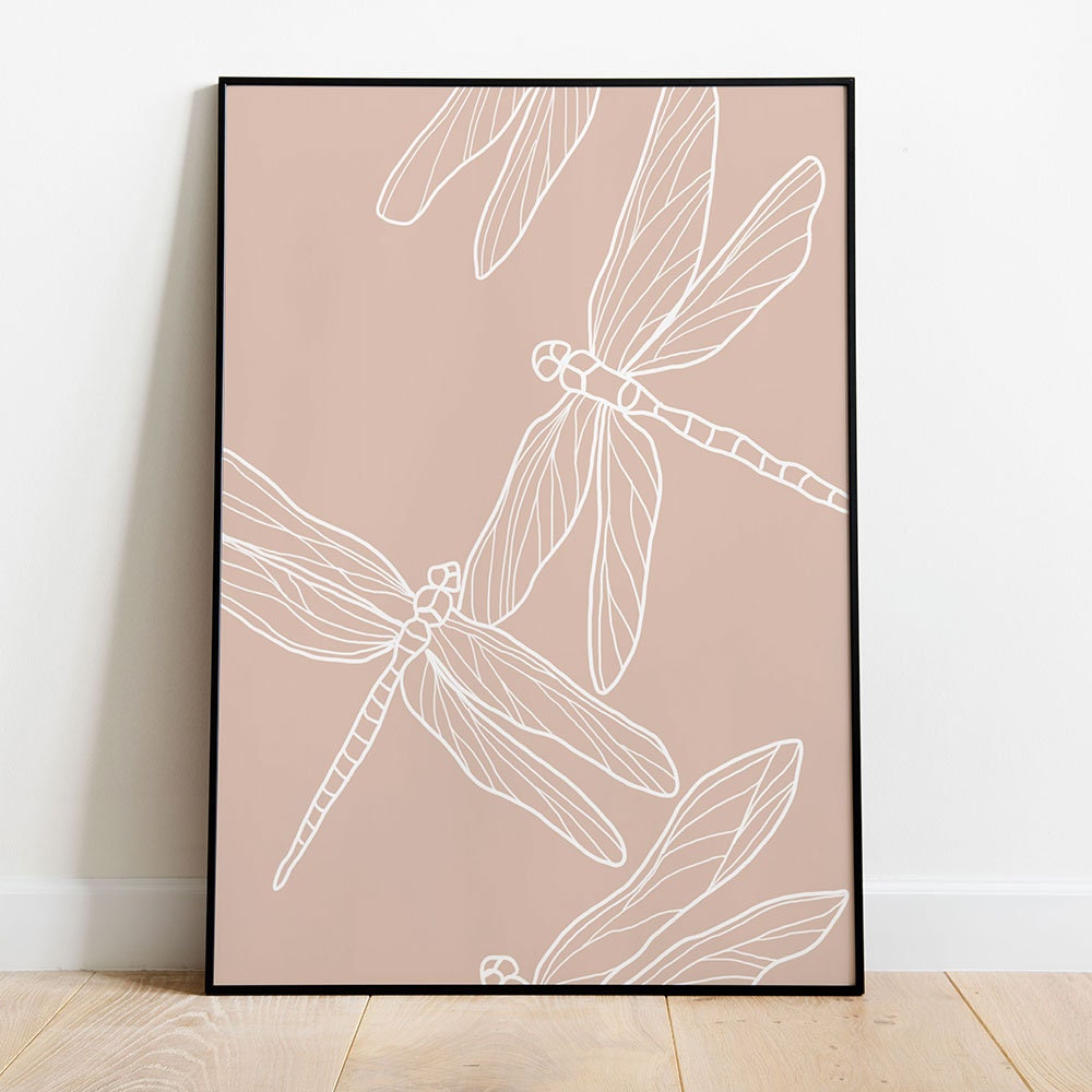 Affiche Illustration Libellule Dragonfly Poster