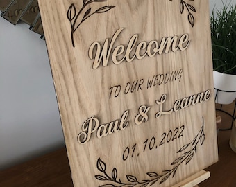 Letrero de bienvenida para boda, Letrero de bienvenida, Letrero personalizado en 3D, Tablero para boda, Letrero de boda de madera, Letrero de boda rústico, Letreros para boda