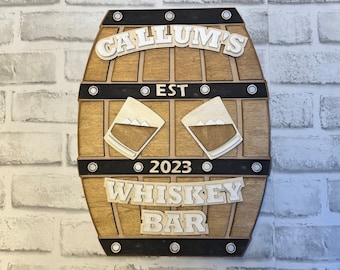 Bar Schild, Gartenbar, Mancave, personalisiertes 3D Schild, Pub Schild, Für Ihn, Für Sie