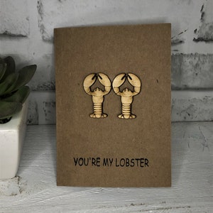 Lobster Greetings Card | Valentines | hand made