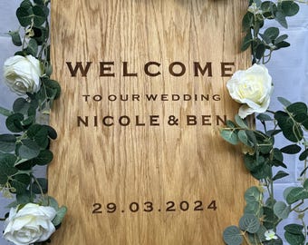 Letrero de boda personalizado, Letrero de bienvenida para boda, Tablero para boda, Letrero de boda de madera, Letrero de boda rústico, Letreros para boda