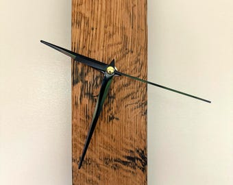 Horloge murale tonneau de whisky en chêne, fabriquée à la main,