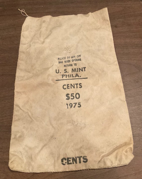 Bank Bag - Cloth - US Mint Phila - 1975 - Vintage