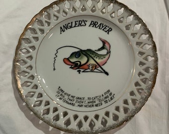 Victoria Ceramics - Angler's Prayer Plate - Vintage