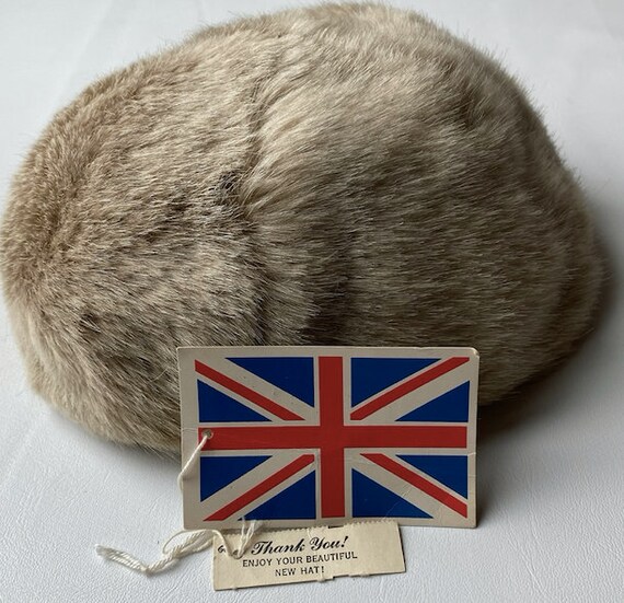Vintage Cream Fur Beret Faux Fur Beret Winter Furry Beret Hats Fluffy Fuzzy Warm  main image 4