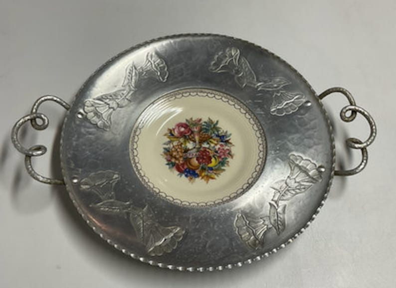 Triumph American Limoges White Gold 22k Platter Faberware Vintage Etsy