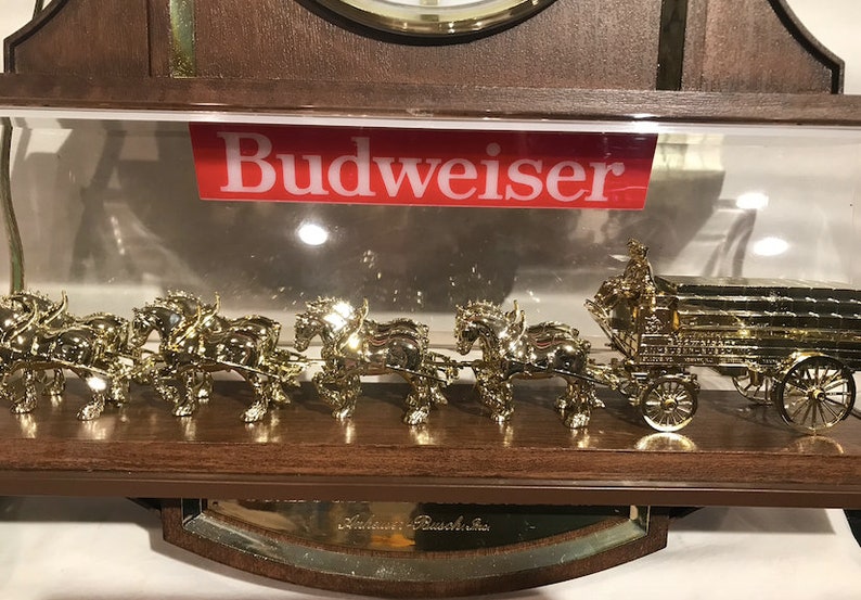 Everbright budweiser Clydesdale Horse Advertising Clock Etsy