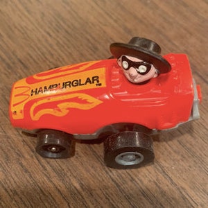 ERTL - McDonalds - Hamburglar - Pull Back Race Car - Happy Meal Toy - Vintage - 1984