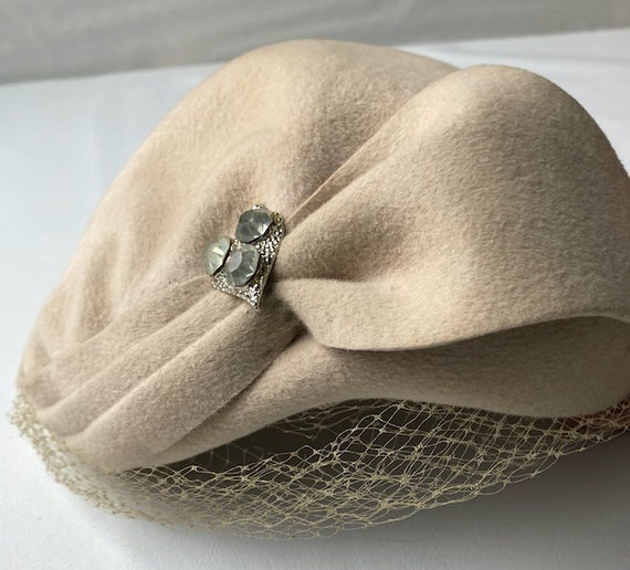 Eva Mae - Velour Hat - With Gem Buckle - Size 22 … - image 3