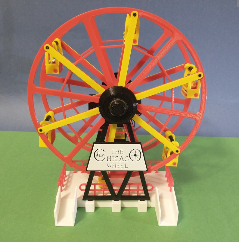 3D Printed Model Ferris Wheel HO Scale Motorized Etsy
