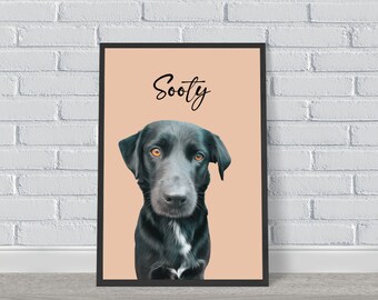 Custom Dog Portrait UK || Digital Pet Art || Personalised Pet Illustration || Dog Lover Gift