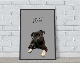 Custom Dog Portrait UK || Digital Pet Art || Personalised Pet Illustration || Dog Lover Gift