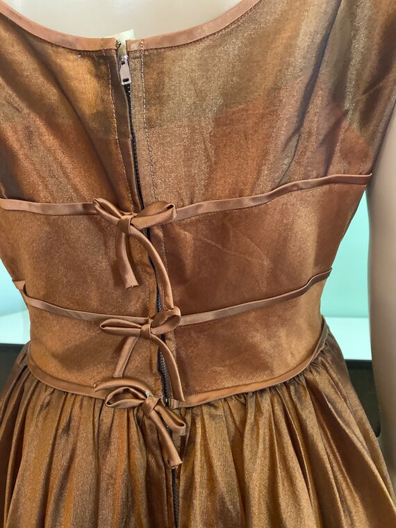Vintage copper 50s Prom dress - image 6