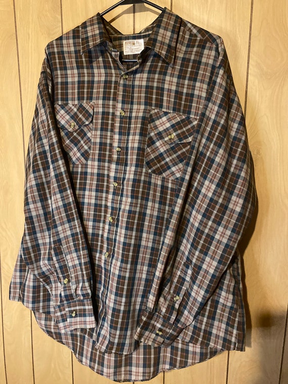 Vintage plaid button down - image 1