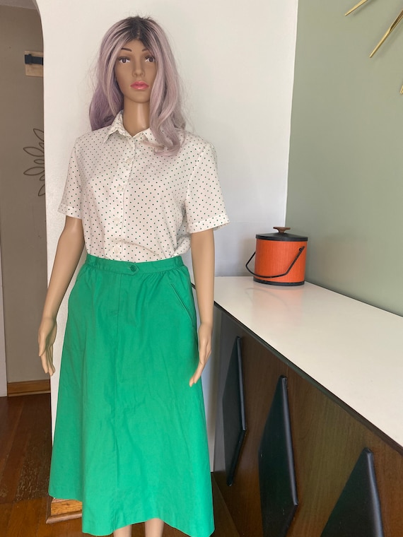 Vintage Kelly Green Skirt