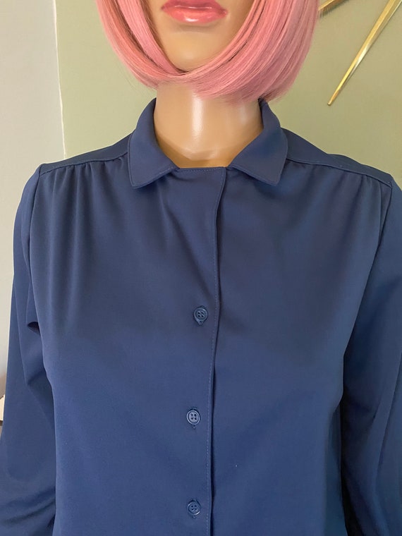 Vintage Blue Blouse - image 2