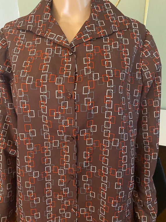 Vintage Geometric Disco Shirt - image 2