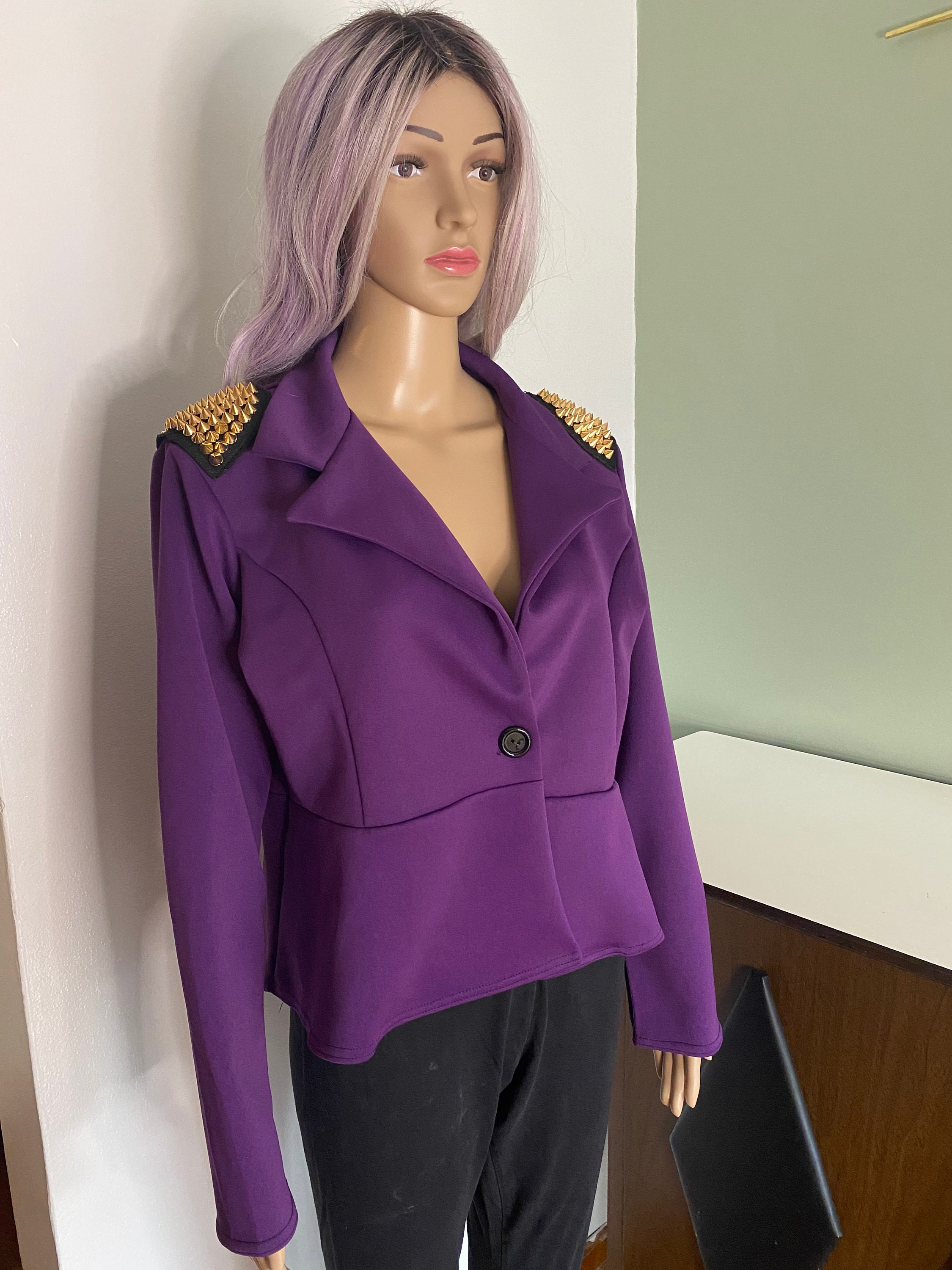Purple Studded Ringmaster Jacket | Etsy