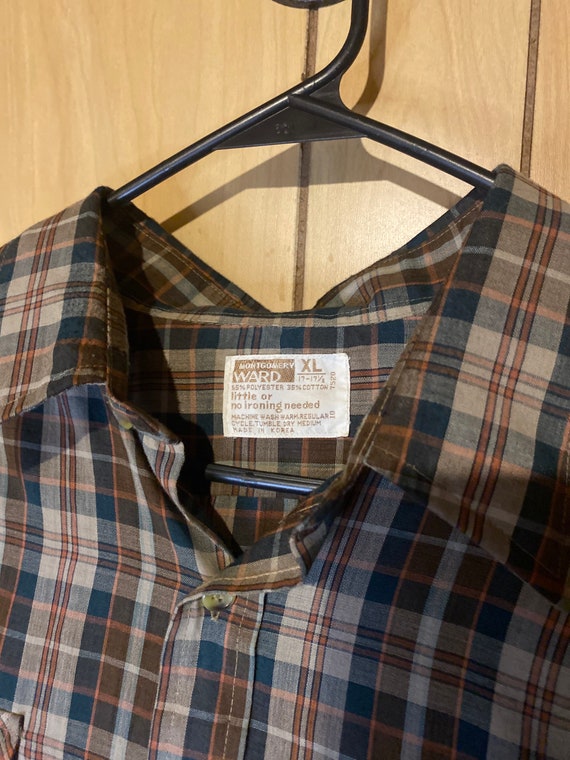 Vintage plaid button down - image 2