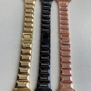 Apple Watch Band Womens Swarovski Crystal, Yellow Gold, Black, Rose Gold iPhone Watch Band 38MM-49MM Series 1-10 Apple Watch Candy