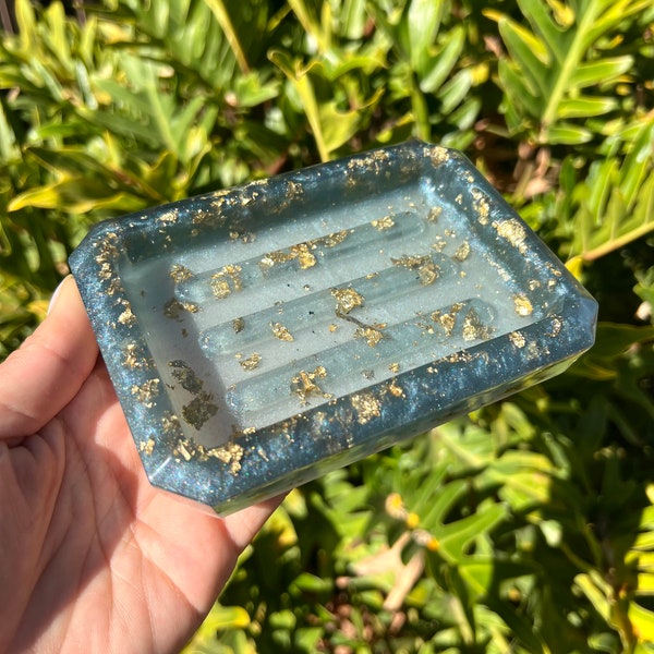 Blue Soap Dish Etsy