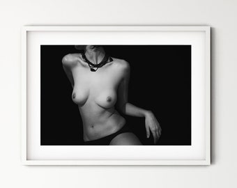 Nude Photography Print, Photography Print, Black and White, Nude Woman Print, Nude Photographic Print, Erotica Wall Art, Sensual Art