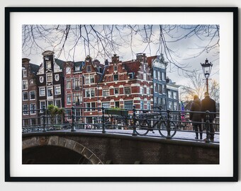 Amsterdam Print, Dutch Houses Print, Amsterdam Houses Print, Photography, Canal Houses, Netherlands Print, Traditional Houses, Home Decor