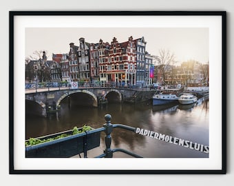 Amsterdam Print, Dutch Houses Print, Amsterdam Houses Print, Photography, Canal Houses, Netherlands Print, Traditional Houses, Home Decor