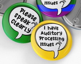 Access needs buttons disability pinscommunication badges