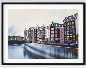 Amsterdam Print, Dutch Houses Print, Amsterdam Houses Print, Photography, Canal Houses, Netherlands Print, Traditional Houses, Home Decor