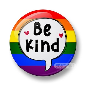 Be Kind Pin Badge, Kindness Matters Rules, 32mm or 44mm, Mindfulness, Teacher, Nurse, Student, Police, Kindness Awareness (32mm/44mm)