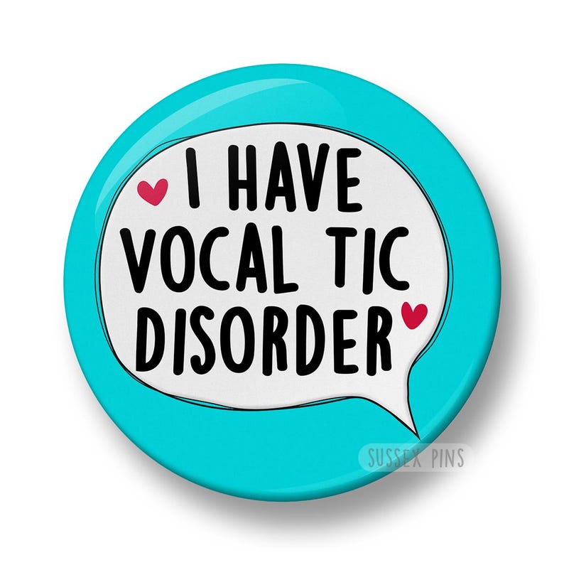 Tourette's Syndrome Pin Badge: I have tics, I have Tourettes, I have a tic disorder, Hidden Disability, Tourette Awareness (32mm/44mm) zdjęcie 17