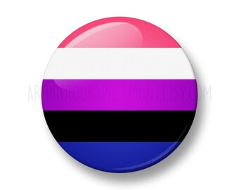 Genderfluit Pride Flag pin badge button, 32mm or 44mm, Lgbt Lgbtq Lgbtqi Lgbtqia, Pride Gift