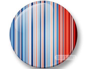 Niederlande Klima Streifen Pin Anstecker: Global Warming Awareness (32 mm / 44 mm)