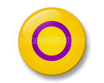 Intersex Pride Flag pin badge button, 32mm or 44mm, Lgbt Lgbtq Lgbtqi Lgbtqia, Pride Gift