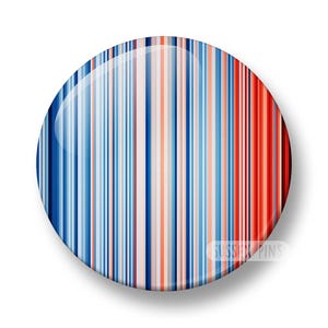 Germany Climate Stripes Pin Badge: Global Warming Awareness (32mm/44mm)